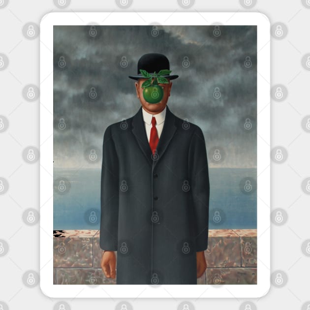 The Son of Man, 1946. Rene Magritte. Sticker by SteelWoolBunny